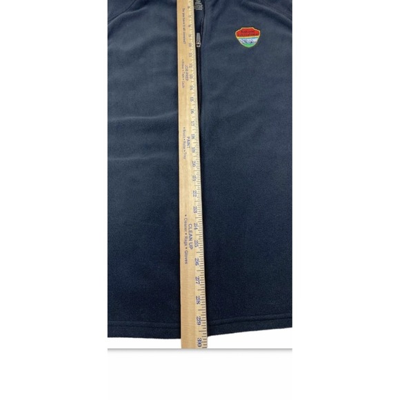 Men's L.L. BEAN Black Full Zip Polyester Fleece Vest Size XL Highland Intl. Logo - Picture 3 of 8